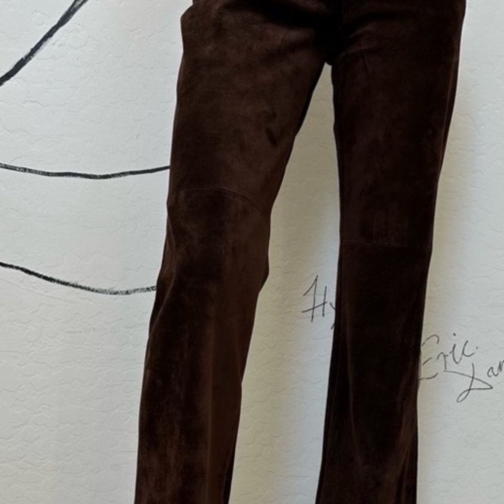 ❣️LIKE NEW❣️Washable Brown Suede Pants by MODA International 100% Genuine. - Picture 10 of 12